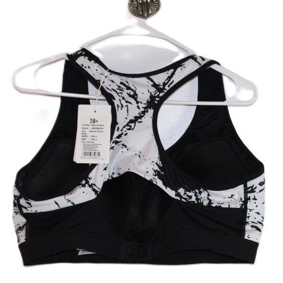 Yvette Workout Bra Black/White  Size 3x 44(D-F) - Picture 2 of 8